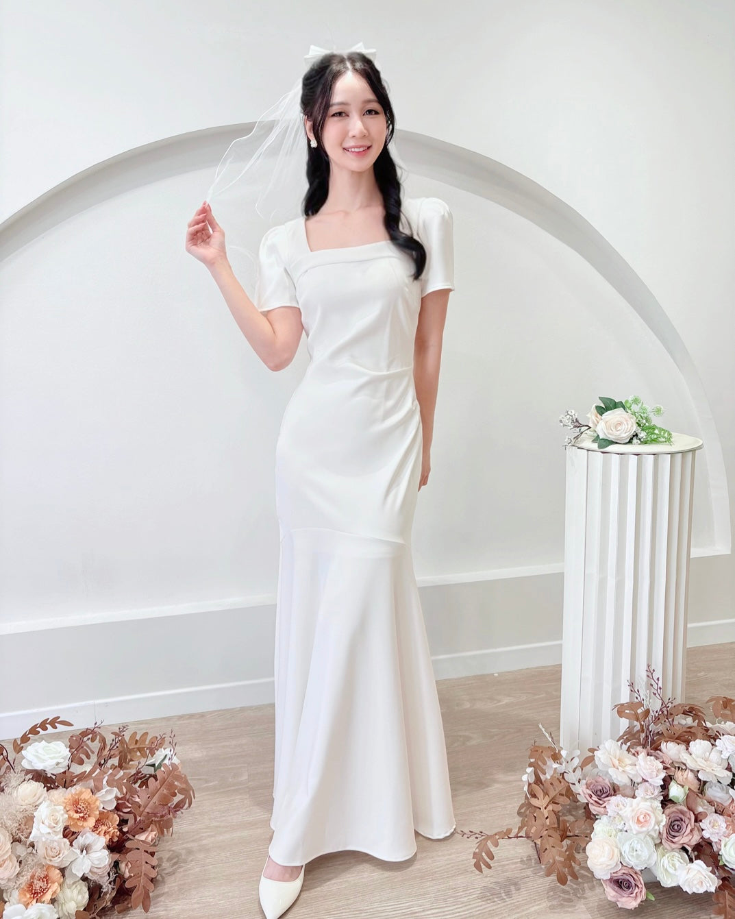 Square Neck Mermaid Maxi Dress (S-XL)