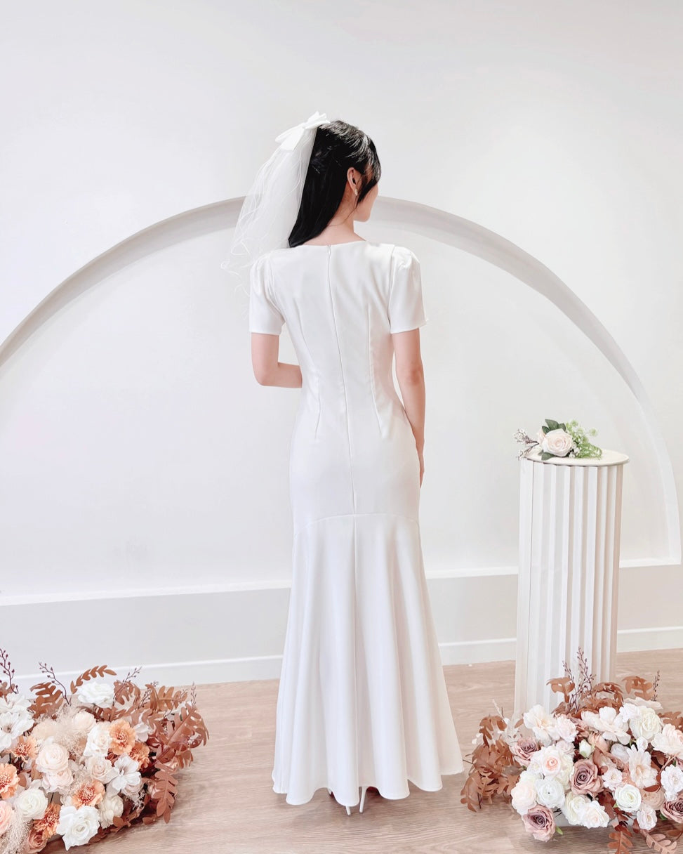 Square Neck Mermaid Maxi Dress (S-XL)