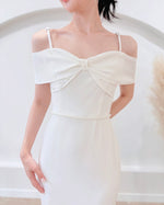 *S&C Made PLUS SIZE* Bow Design Pearl Mermaid Maxi Gown WHITE (S-2XL)