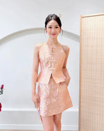 Oriental Knot Halter Set Wear PINK/ IVORY (S-L)