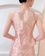 Oriental Knot Halter Set Wear PINK/ IVORY (S-L)