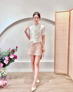 Embroidery Beads Oriental Top CHAMPAGNE/ WHITE/ PINK (M-2XL)