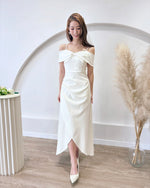 *PLUS SIZE* Bow Design Cold Shoulder Maxi Gown (S-2XL)