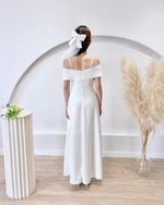 *PLUS SIZE* Bow Design Cold Shoulder Maxi Gown (S-2XL)