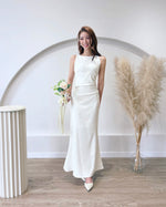 *S&C Made* Sleeveless Pleats Body Fit Mermaid Maxi Dress (XS-L)