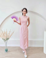 Classic Sleeveless Side Slit Qipao BABY PINK (SML)