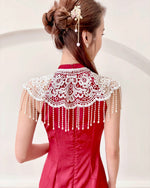 Oriental Design Pearl Collar