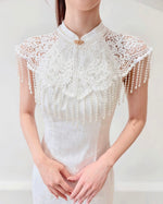 Oriental Design Pearl Collar