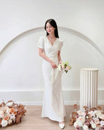 *PLUS SIZE* Classic V Neck Mermaid Maxi Dress (S-2XL)