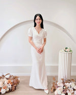 *PLUS SIZE* Classic V Neck Mermaid Maxi Dress (S-2XL)