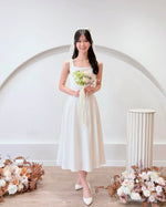 Sleeveless Ribbon Belt Design Flare Dress (S-XL)