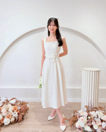 Sleeveless Ribbon Belt Design Flare Dress (S-XL)