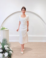 *PLUS SIZE* Square Neck Pleats Midi Dress (S-2XL)