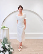 *PLUS SIZE* Square Neck Pleats Midi Dress (S-2XL)