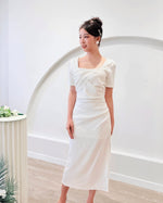 *PLUS SIZE* Square Neck Pleats Midi Dress (S-2XL)