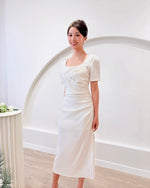 *PLUS SIZE* Square Neck Pleats Midi Dress (S-2XL)