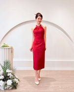 *S&C Made* Halter Pearl Neckline Qipao MAROON (XS-L)
