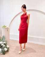 *S&C Made* Halter Pearl Neckline Qipao MAROON (XS-L)