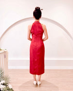 *S&C Made* Halter Pearl Neckline Qipao MAROON (XS-L)
