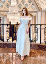 *PLUS SIZE* Off Shoulder Sweet Puff Flare Maxi Gown (S-2XL)