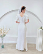 V Pleats Design Mermaid Maxi Gown (S-L)