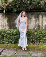 Mesh Sleeveless Body Fit Mermaid Maxi Gown *with padding* (XS-M)