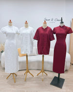 *S&C Made* Oriental Knot Men Qipao Top WHITE/ WINE RED (M-2XL)