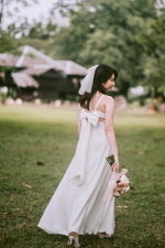 Spaghetti Straps Bow Design Maxi Dress (S-L)