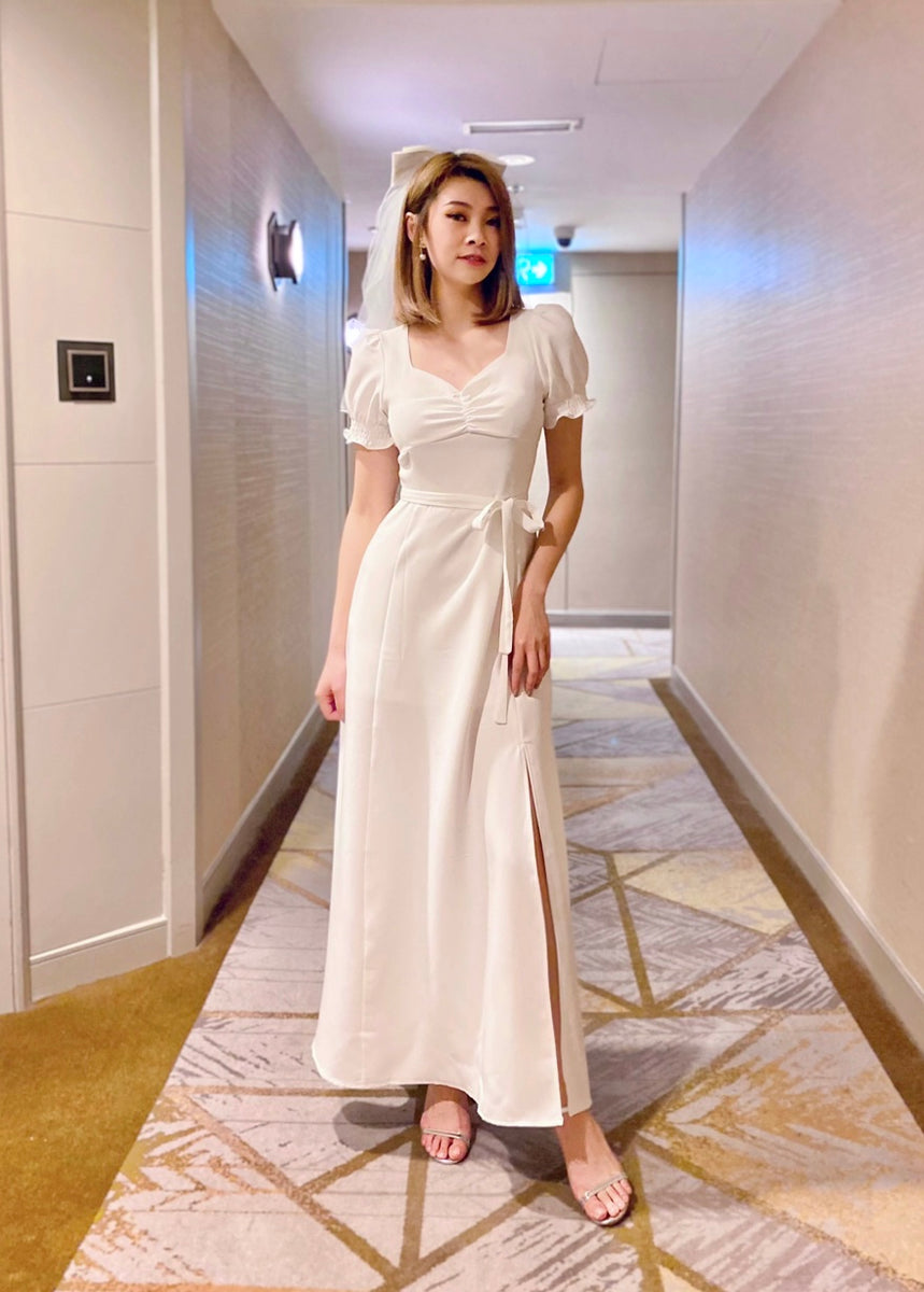 Maura Classic White Flare Dress