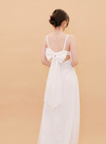 Spaghetti Straps Bow Design Maxi Dress (S-L)
