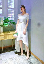 *EXCLUSIVE* Asymmetry 2 Way maxi dress WHITE (SM)