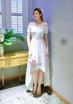 *EXCLUSIVE* Asymmetry 2 Way maxi dress WHITE (SM)