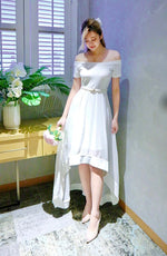 *EXCLUSIVE* Asymmetry 2 Way maxi dress WHITE (SM)