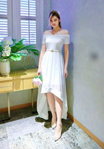 *EXCLUSIVE* Asymmetry 2 Way maxi dress WHITE (SM)