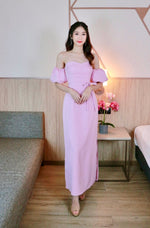 Sweetheart Puff Off Shoulder Maxi Dress LILAC (ML)