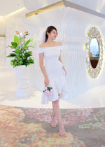 *S&C MADE* Fishtail Off Shoulder Midi Dress (ML)