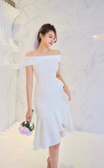 *S&C MADE* Fishtail Off Shoulder Midi Dress (ML)