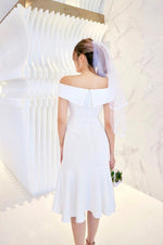 *S&C MADE* Fishtail Off Shoulder Midi Dress (ML)