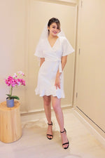 *S&C MADE* V Ruffles Mermaid Dress WHITE (S-XL)