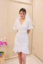 *S&C MADE* V Ruffles Mermaid Dress WHITE (S-XL)