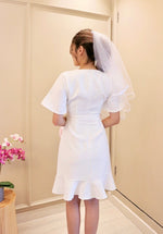 *S&C MADE* V Ruffles Mermaid Dress WHITE (S-XL)