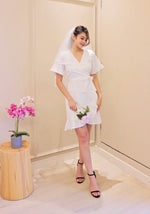 *S&C MADE* V Ruffles Mermaid Dress WHITE (S-XL)