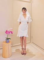 *S&C MADE* V Ruffles Mermaid Dress WHITE (S-XL)