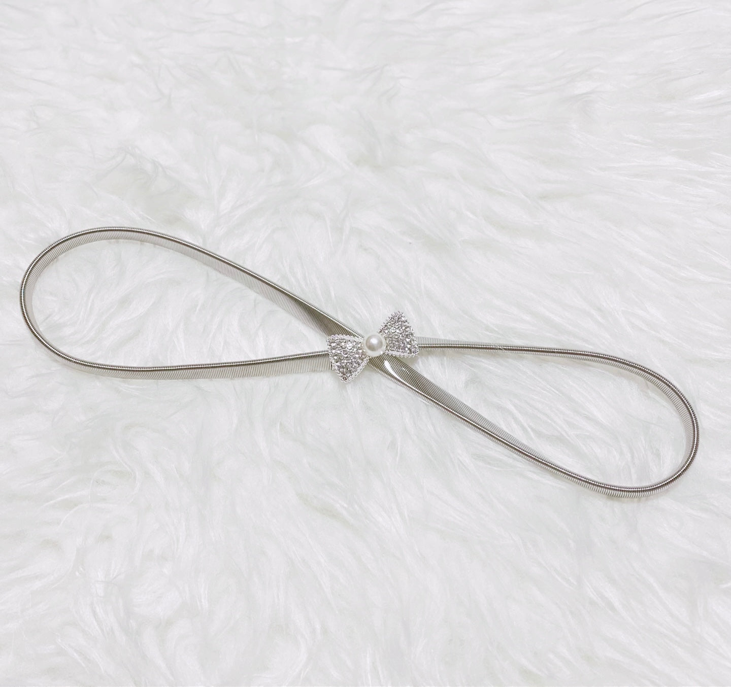SILVER elastic belt