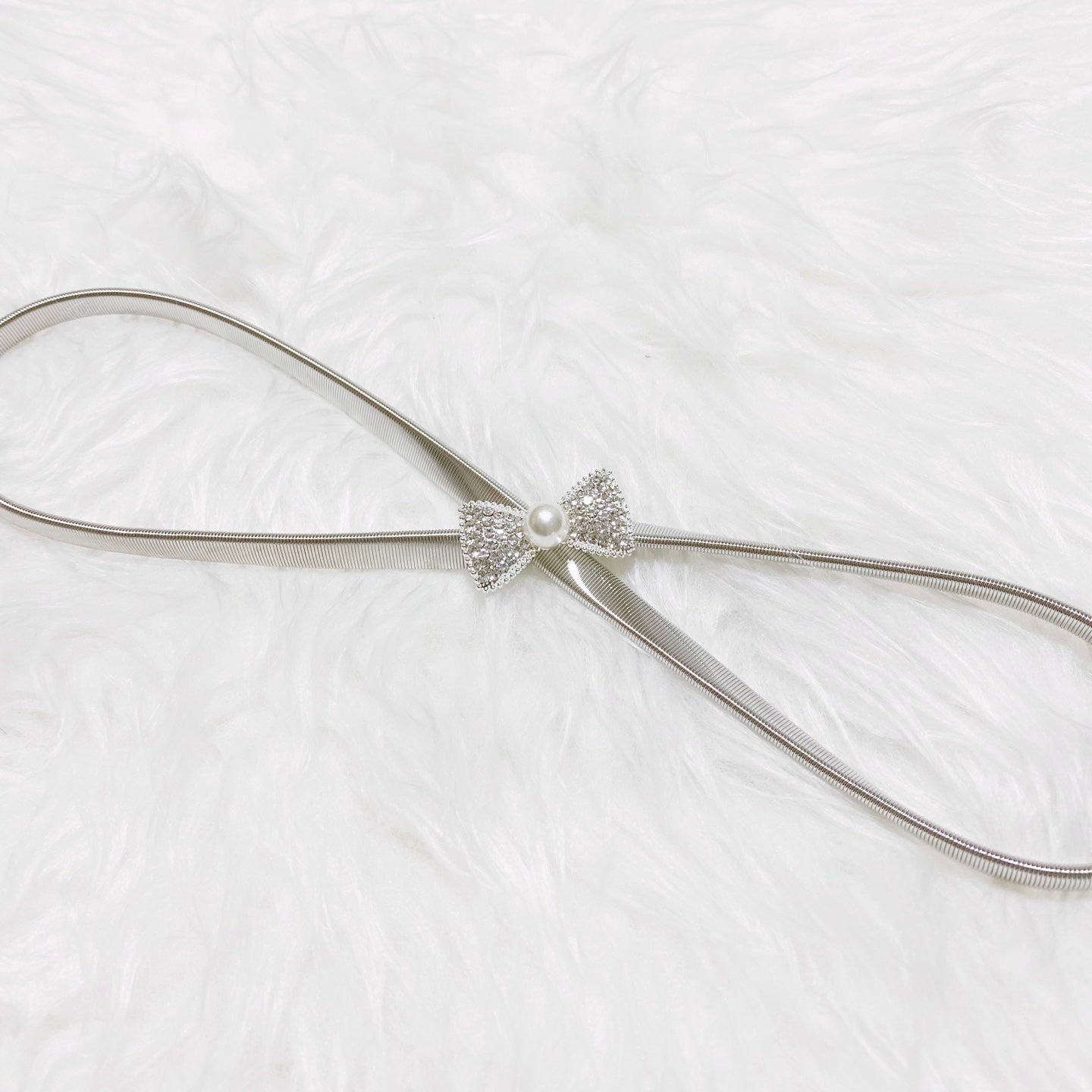SILVER elastic belt